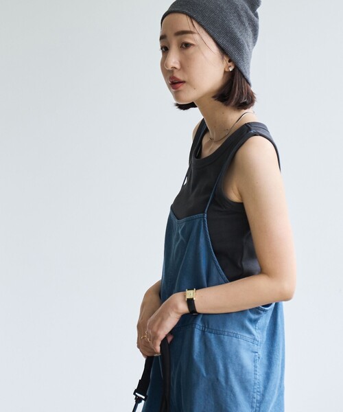 coen(コーエン)の「ライトデニムキャミサロペット(サロペット/オーバーオール・レディース・ライトブルー/ブラック/コバルトブルー・M/L)」の5枚目の写真