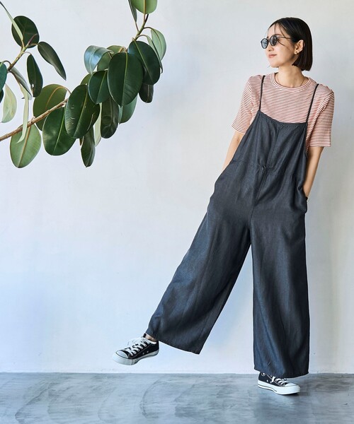 coen（コーエン）の「ライトデニムキャミサロペット（サロペット