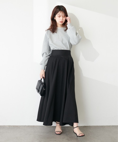 natural couture（ナチュラルクチュール）の「衿刺繍ダンボールTOPS（Tシャツ/カットソー・レディース・グレー/オフホワイト/ブルー/ネイビー・FREE）」の12枚目の写真