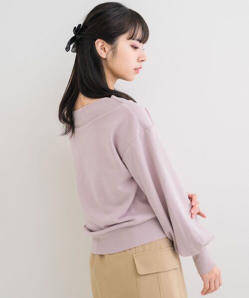 ems excite(エムズエキサイト)の「ボートネックショートトレーナー(スウェット・レディース・ブラック/ホワイト系その他/ピンク・FREE)」の20枚目の写真