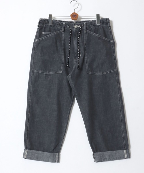 Lee(リー)の「Lee/リー BAKER EASY PANTS/ベーカーイージーパンツ/デニム シーチング ルーズテーパードパンツ/レディース メンズ(デニムパンツ・メンズ・インディゴブルー/ベージュ/オリーブ/ブラック/ワンウォッシュ/ブラック系その他・M/XL/L)」の20枚目の写真