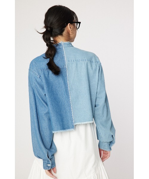 RODEO CROWNS WIDE BOWL（ロデオクラウンズワイドボウル）の「リボンクロップドシャツ（シャツ/ブラウス・レディース・ライトイエロー/ブルー/ホワイト系その他・FREE）」の16枚目の写真