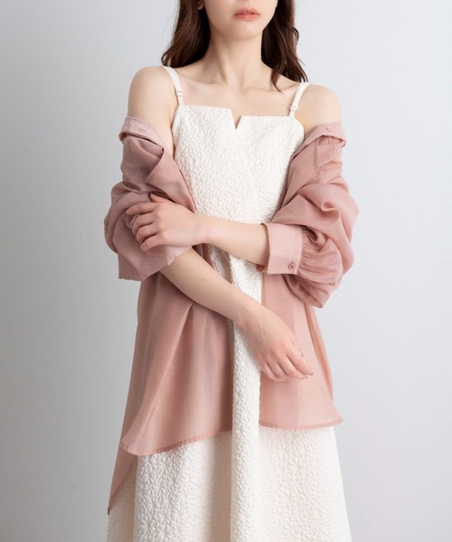 ABITOKYO(アビトーキョー)の「ふくれジャガードロング丈ボリュームフレアキャミワンピース(ワンピース・レディース・モカ/グリーン/アイボリー/ブラック・S/M)」の18枚目の写真