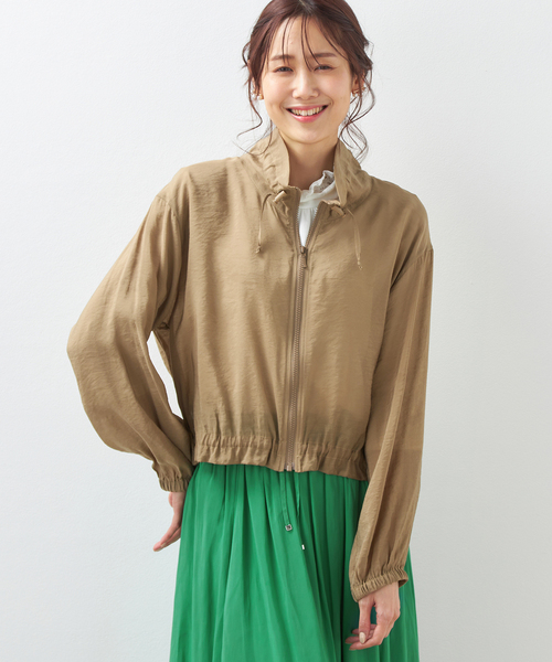 Petit Honfleur(プチオンフルール)の「シアーブルゾン(ブルゾン・レディース・モカ/アイボリー・9号/11号/13号)」の1枚目の写真