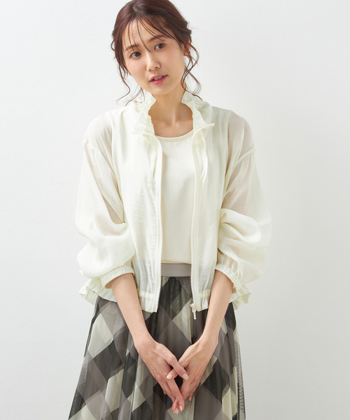 Petit Honfleur(プチオンフルール)の「シアーブルゾン(ブルゾン・レディース・モカ/アイボリー・9号/11号/13号)」の18枚目の写真