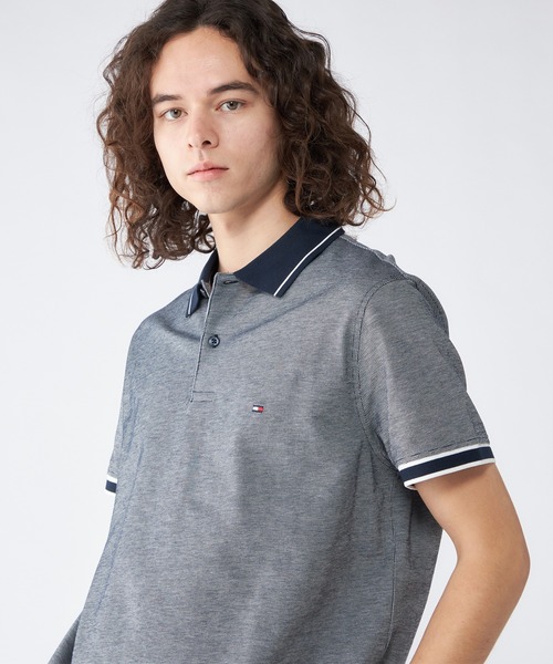 TOMMY HILFIGER(トミーヒルフィガー)の「モノタイプオックスフォードカラーレギュラーポロシャツ(ポロシャツ・メンズ・ライトブルー/アイボリー/ネイビー・SMALL/MEDIUM/LARGE/X-LARGE)」の3枚目の写真