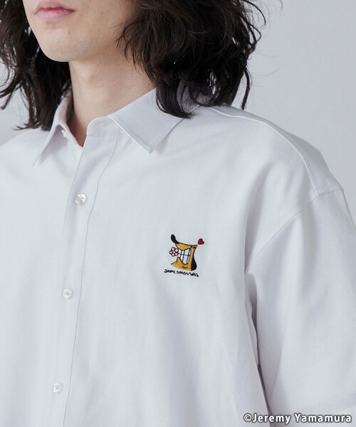 coen(コーエン)の「Jeremy Yamamura×コーエン グラフィック刺繍半袖シャツ(シャツ/ブラウス・メンズ・ライトブルー/ホワイト・XL/L/M/S)」の3枚目の写真