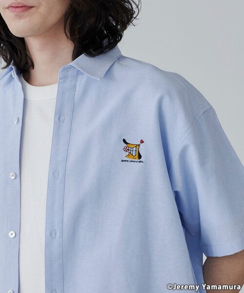 coen(コーエン)の「Jeremy Yamamura×コーエン グラフィック刺繍半袖シャツ(シャツ/ブラウス・メンズ・ライトブルー/ホワイト・XL/L/M/S)」の8枚目の写真