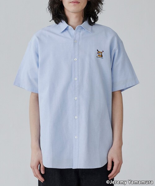 coen(コーエン)の「Jeremy Yamamura×コーエン グラフィック刺繍半袖シャツ(シャツ/ブラウス・メンズ・ライトブルー/ホワイト・XL/L/M/S)」の13枚目の写真