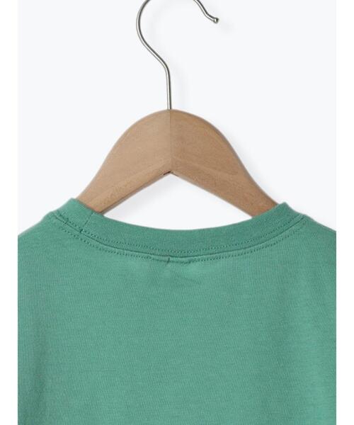 Samansa Mos2 Lagom(サマンサモスモスラーゴム)の「7分袖フットボールTシャツ(Tシャツ/カットソー・キッズ・グリーン/キナリ・110/100/130/120/95)」の5枚目の写真
