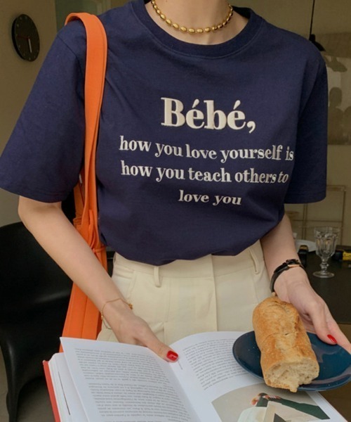 PIN(ピン)の「BEBE,TEE(Tシャツ/カットソー・レディース・グレー/ネイビー/ホワイト/ブラック/ラベンダー・FREE)」の1枚目の写真