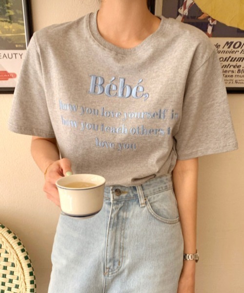 PIN(ピン)の「BEBE,TEE(Tシャツ/カットソー・レディース・グレー/ネイビー/ホワイト/ブラック/ラベンダー・FREE)」の4枚目の写真