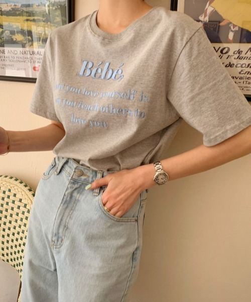 PIN(ピン)の「BEBE,TEE(Tシャツ/カットソー・レディース・グレー/ネイビー/ホワイト/ブラック/ラベンダー・FREE)」の11枚目の写真