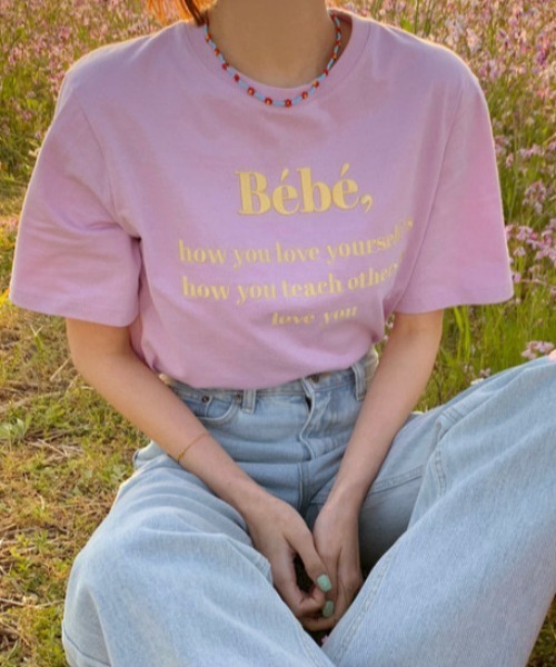 PIN(ピン)の「BEBE,TEE(Tシャツ/カットソー・レディース・グレー/ネイビー/ホワイト/ブラック/ラベンダー・FREE)」の15枚目の写真