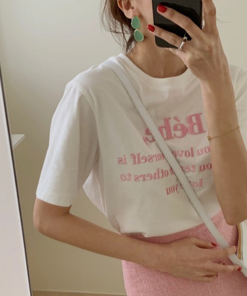 PIN(ピン)の「BEBE,TEE(Tシャツ/カットソー・レディース・グレー/ネイビー/ホワイト/ブラック/ラベンダー・FREE)」の7枚目の写真