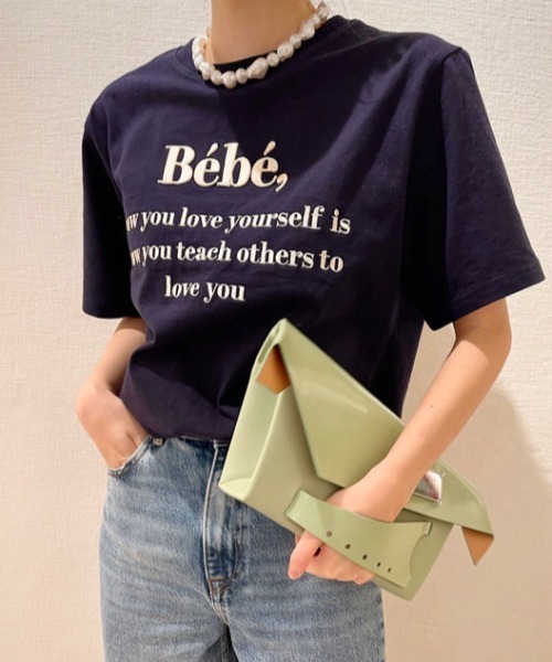 PIN(ピン)の「BEBE,TEE(Tシャツ/カットソー・レディース・グレー/ネイビー/ホワイト/ブラック/ラベンダー・FREE)」の14枚目の写真
