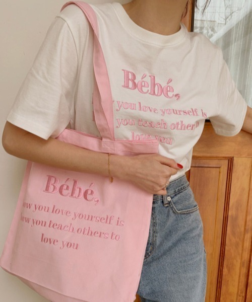 PIN(ピン)の「BEBE,TEE(Tシャツ/カットソー・レディース・グレー/ネイビー/ホワイト/ブラック/ラベンダー・FREE)」の8枚目の写真