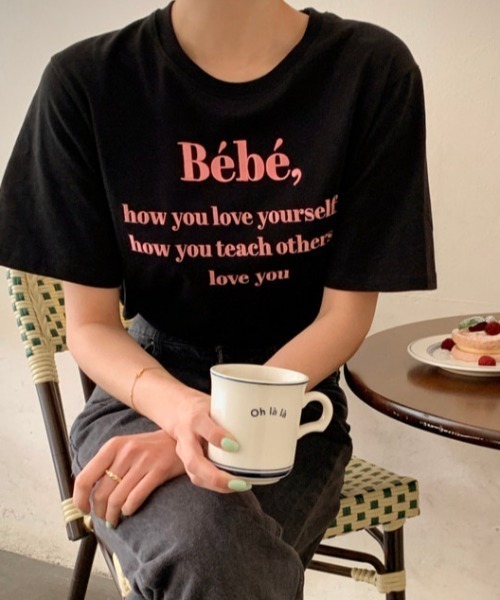 PIN(ピン)の「BEBE,TEE(Tシャツ/カットソー・レディース・グレー/ネイビー/ホワイト/ブラック/ラベンダー・FREE)」の19枚目の写真