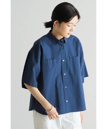 「Blanc Bleu Minuit」 半袖ブラウス FREE ブルーグレー レディース Blanc Bleu Minuit｜ブランブルーミニュイのシャツ/ブラウス通販