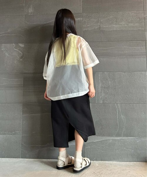 CIAOPANIC TYPY(チャオパニックティピー)の「■【KIDS】シアーオーガンジーTee(Tシャツ/カットソー・キッズ・ホワイト/ブラック・SMALL/MEDIUM/LARGE/X-LARGE/XX-LARGE)」の11枚目の写真