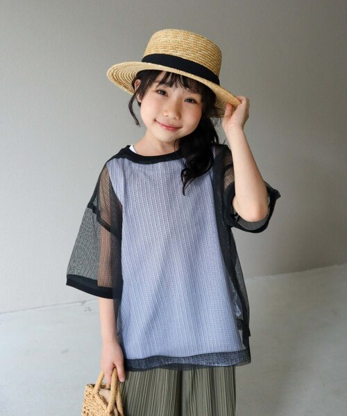CIAOPANIC TYPY(チャオパニックティピー)の「■【KIDS】シアーオーガンジーTee(Tシャツ/カットソー・キッズ・ホワイト/ブラック・SMALL/MEDIUM/LARGE/X-LARGE/XX-LARGE)」の21枚目の写真