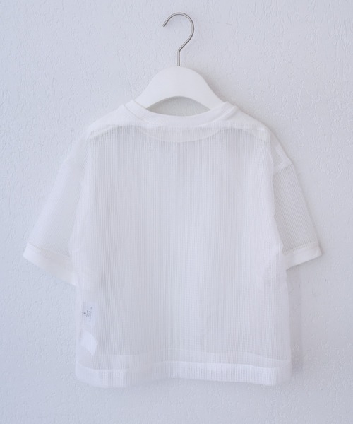 CIAOPANIC TYPY(チャオパニックティピー)の「■【KIDS】シアーオーガンジーTee(Tシャツ/カットソー・キッズ・ホワイト/ブラック・SMALL/MEDIUM/LARGE/X-LARGE/XX-LARGE)」の5枚目の写真