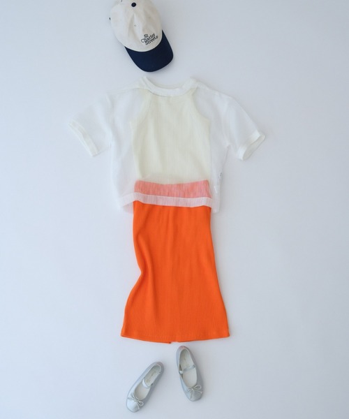 CIAOPANIC TYPY(チャオパニックティピー)の「■【KIDS】シアーオーガンジーTee(Tシャツ/カットソー・キッズ・ホワイト/ブラック・SMALL/MEDIUM/LARGE/X-LARGE/XX-LARGE)」の8枚目の写真