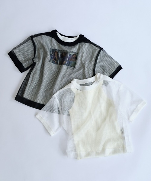 CIAOPANIC TYPY(チャオパニックティピー)の「■【KIDS】シアーオーガンジーTee(Tシャツ/カットソー・キッズ・ホワイト/ブラック・SMALL/MEDIUM/LARGE/X-LARGE/XX-LARGE)」の17枚目の写真