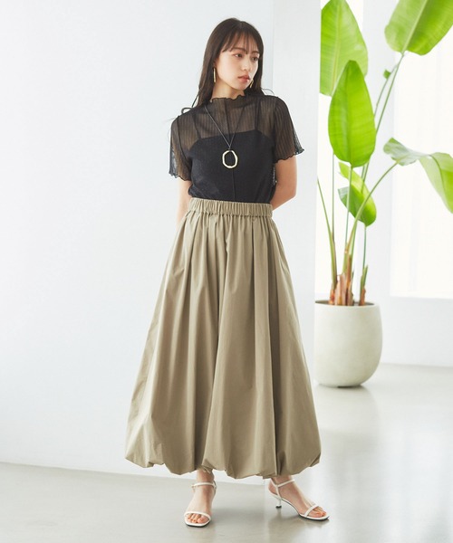 VIS(ビス)の「シアーラッセルカットソー(Tシャツ/カットソー・レディース・ホワイト/ホワイト系その他/ブラック・FREE)」の11枚目の写真