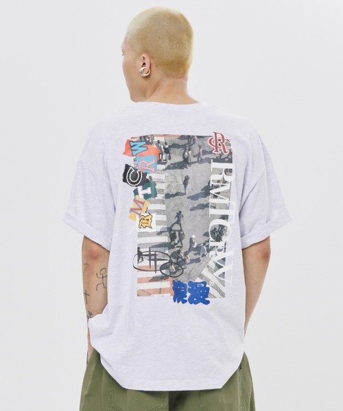 [ROMANTIC CROWN]★24SU★韓国人気★CROSSWALK LOGO TEE SHIRT A'GEM/9 × .kom 『ROMANTIC CROWN/ロマンティック クラウン