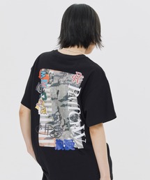 A'GEM/9 × .kom 『ROMANTIC CROWN/ロマンティック クラウン』 CROSSWALK LOGO TEE SHIRT/クロスウォ―ク Tシャツ