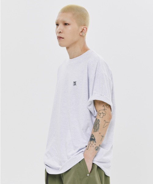[ROMANTIC CROWN]★24SU★韓国人気★CROSSWALK LOGO TEE SHIRT A'GEM/9 × .kom 『ROMANTIC CROWN/ロマンティック クラウン