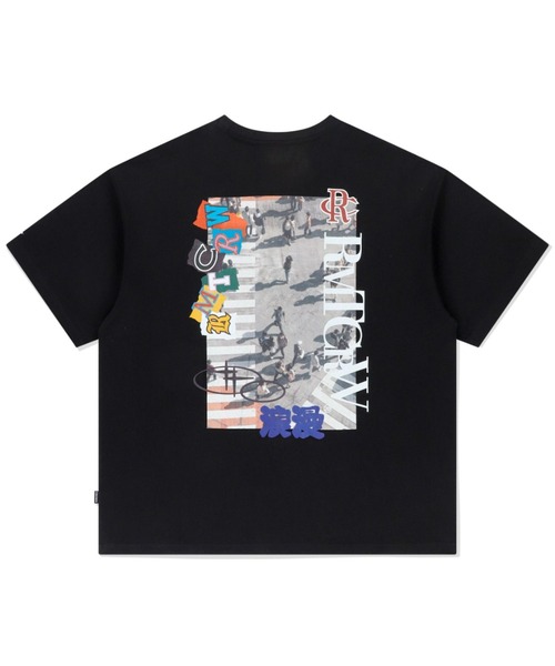ROMANTIC CROWN(ロマンティッククラウン)の「A'GEM/9 × .kom 『ROMANTIC CROWN/ロマンティック クラウン』 CROSSWALK LOGO TEE SHIRT/クロスウォ―ク Tシャツ(Tシャツ/カットソー・メンズ・ブラック/ライトグレー・L/M)」の12枚目の写真