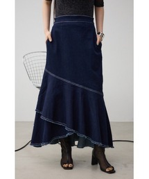 AZUL by moussy | カシュクールフレアマーメードデニムスカート(デニムスカート)