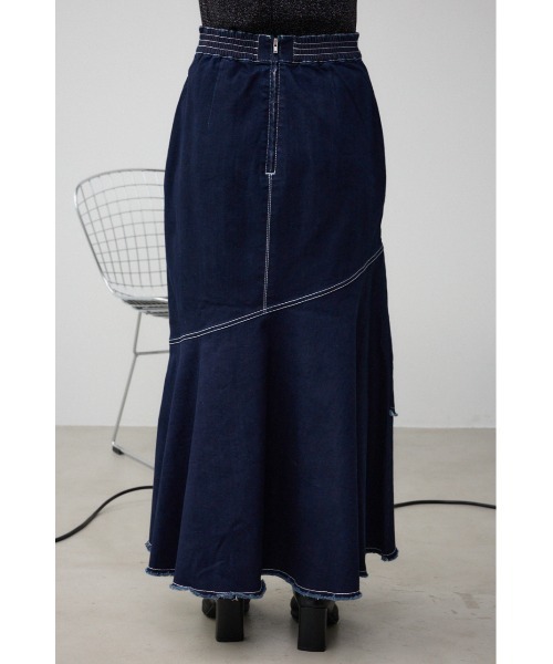 AZUL by moussy(アズールバイマウジー)の「カシュクールフレアマーメードデニムスカート(デニムスカート・レディース・ワンウォッシュ/ライトブルー・MEDIUM/SMALL)」の15枚目の写真