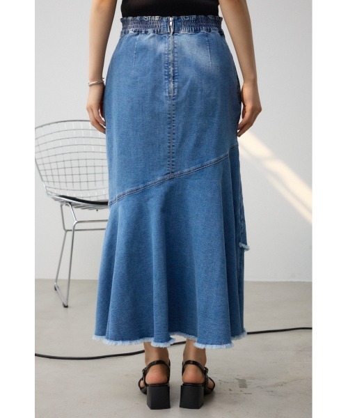 AZUL by moussy(アズールバイマウジー)の「カシュクールフレアマーメードデニムスカート(デニムスカート・レディース・ワンウォッシュ/ライトブルー・MEDIUM/SMALL)」の17枚目の写真