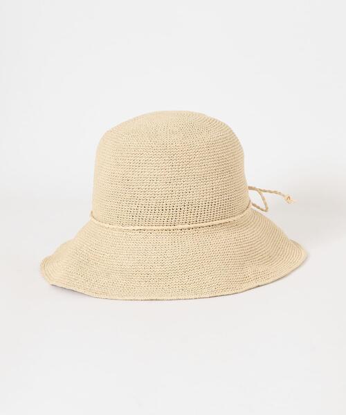 RODE SKO（ロデスコ）の「ペーパーコマ編みハット（ハット・レディース・ナチュラル/ライトピンク/ブラウン・ONE）」の20枚目の写真