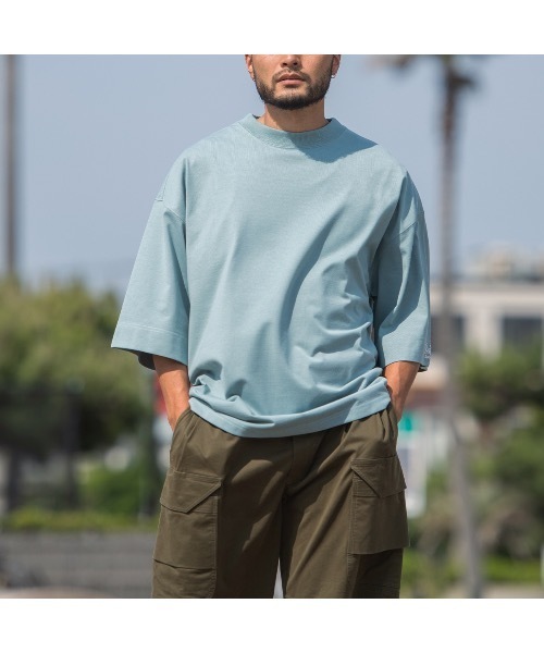 En serio TOKYO（エンソリオトーキョー）の「11.6ウルトラヘビーオンスHeavy Smith Emb Logo SS Tee（Tシャツ/カットソー・メンズ・オフホワイト/グリーン/ネイビー/チャコール・FREE）」の3枚目の写真