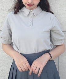 F i.n.t | チェーンステッチロゴ刺繍ポロシャツ/fint(ポロシャツ)