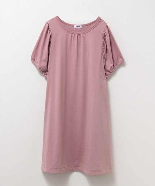 NAVY(ネイビー)の「NAVY 冷感 ギャザーワンピース(Tシャツ/カットソー・キッズ・ピンク/ブルー系その他/チャコールグレー・120/130/140/150/160)」の3枚目の写真