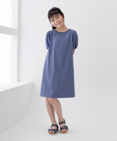NAVY(ネイビー)の「NAVY 冷感 ギャザーワンピース(Tシャツ/カットソー・キッズ・ピンク/ブルー系その他/チャコールグレー・120/130/140/150/160)」の9枚目の写真