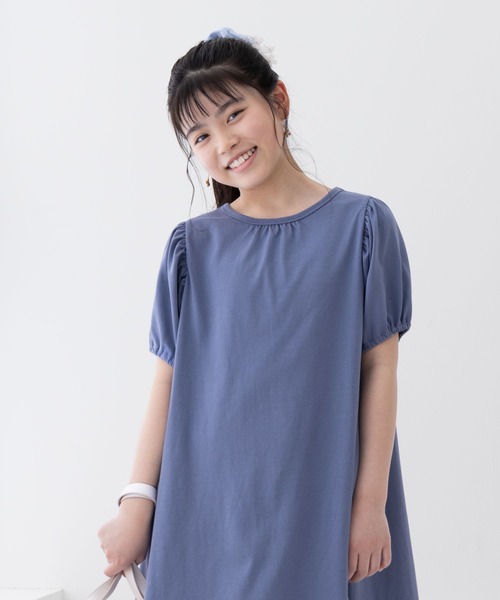 NAVY(ネイビー)の「NAVY 冷感 ギャザーワンピース(Tシャツ/カットソー・キッズ・ピンク/ブルー系その他/チャコールグレー・120/130/140/150/160)」の10枚目の写真