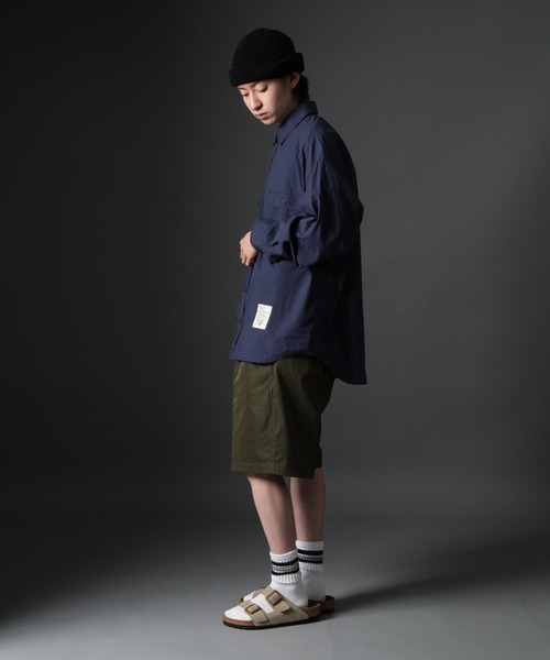 MAISON CLUB（メゾンクラブ）の「【MAISON CLUB】U.S.NAVY Big Shirt ビッグワークシャツ　/MILITARY　ミリタリー（シャツ/ブラウス・メンズ・ネイビー/ホワイト/カーキ/サックスブルー・FREE）」の19枚目の写真