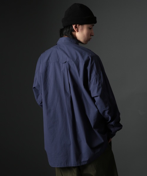 MAISON CLUB（メゾンクラブ）の「【MAISON CLUB】U.S.NAVY Big Shirt ビッグワークシャツ　/MILITARY　ミリタリー（シャツ/ブラウス・メンズ・ネイビー/ホワイト/カーキ/サックスブルー・FREE）」の18枚目の写真