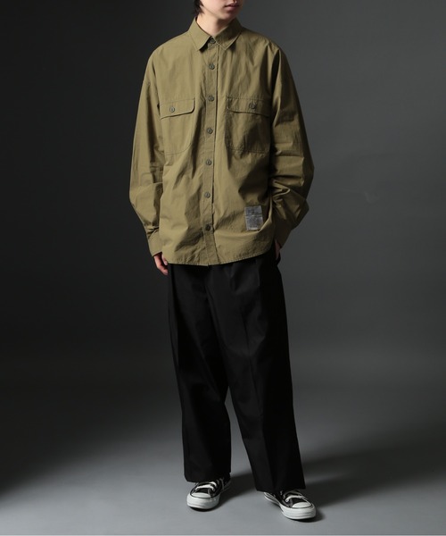 MAISON CLUB（メゾンクラブ）の「【MAISON CLUB】U.S.NAVY Big Shirt ビッグワークシャツ　/MILITARY　ミリタリー（シャツ/ブラウス・メンズ・ネイビー/ホワイト/カーキ/サックスブルー・FREE）」の13枚目の写真
