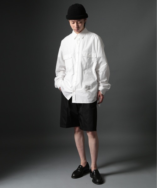 MAISON CLUB（メゾンクラブ）の「【MAISON CLUB】U.S.NAVY Big Shirt ビッグワークシャツ　/MILITARY　ミリタリー（シャツ/ブラウス・メンズ・ネイビー/ホワイト/カーキ/サックスブルー・FREE）」の7枚目の写真
