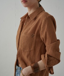 Loungedress ガーゼシャツ トップス ブラウス ブラウン セール】ガーゼプルオーバー（シャツ/ブラウス）｜LOUNGEDRESS