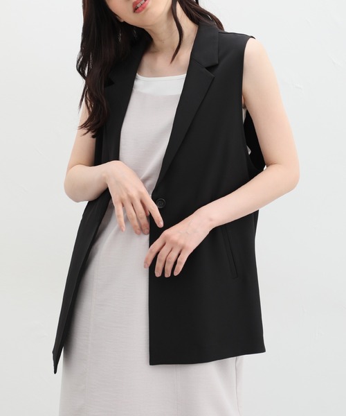 Honeys（ハニーズ）の「テーラードジレ（ベスト・レディース・ライトグレー/グリーン/杢グレー/ブラック・LL/L/M/S）」の8枚目の写真