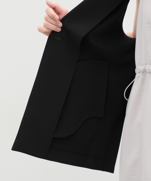 Honeys（ハニーズ）の「テーラードジレ（ベスト・レディース・ライトグレー/グリーン/杢グレー/ブラック・LL/L/M/S）」の10枚目の写真