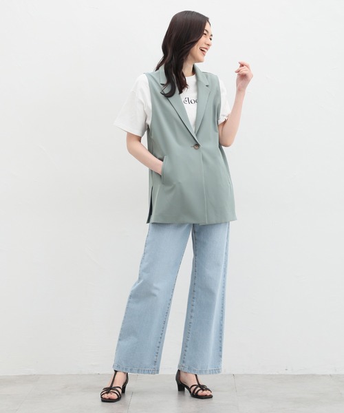 Honeys（ハニーズ）の「テーラードジレ（ベスト・レディース・ライトグレー/グリーン/杢グレー/ブラック・LL/L/M/S）」の11枚目の写真